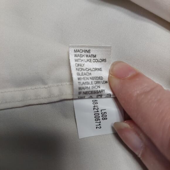 Port Authority Women's Plus Size Beige Short-Sleeve SuperPro Twill Shirt - Picture 7 of 7